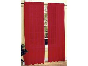 New 2 Pc Sexy Sheer Voile Window Curtain Panel Set Red New 2 Pc Sexy Sheer Voile Window Curtain Panel Set Red