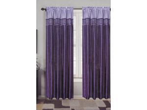 2-Panels Sexy Purple/Lavender Satin Embroidery Window Curtain Drapery Set 2-Panels Sexy Purple/Lavender Satin Embroidery Window Curtain Drapery Set
