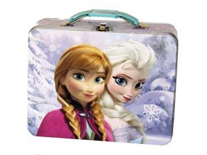 Disney Frozen Anna and Elsa Tin Lunch Box Carry Case Purple Disney Frozen Anna and Elsa Tin Lunch Box Carry Case Purple