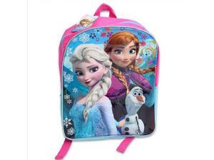 Disney Frozen Anna, Elsa, Olaf 15" Girls School Backpack Blue, Pink Disney Frozen Anna, Elsa, Olaf 15" Girls School Backpack Blue, Pink