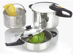 Fagor Duo Stainless Steel 4 and 8 Quarts Pressure Cooker Set 918060778 Fagor Duo Stainless Steel 4 and 8 Quarts Pressure Cooker Set 918060778