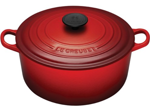 Le Creuset 5.5-qt. Round Cast-Iron Signature Enameled French Oven, Cherry Le Creuset 5.5-qt. Round Cast-Iron Signature Enameled French Oven, Cherry
