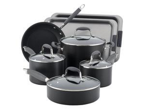 Anolon Advanced Hard Anodized 9 Piece Nonstick Cookware Set with 2 Piece Bakeware Set Anolon Advanced Hard Anodized 9 Piece Nonstick Cookware Set with 2 Piece Bakeware Set