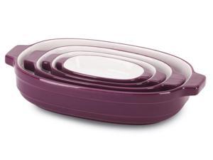 KitchenAid 4-pc. Ceramic Nesting Casserole Dishes, Boysenberry KitchenAid 4-pc. Ceramic Nesting Casserole Dishes, Boysenberry