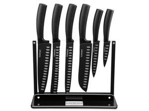 Cuisinart C77NS-7P 7-Piece Nonstick Cutlery Knife Set with Acrylic Stand, Black Cuisinart C77NS-7P 7-Piece Nonstick Cutlery Knife Set with Acrylic Stand, Black
