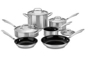 Cuisinart GGT-10 Gourmet 10pc Tri-Ply Stainless Steel Cookware Set Cuisinart GGT-10 Gourmet 10pc Tri-Ply Stainless Steel Cookware Set
