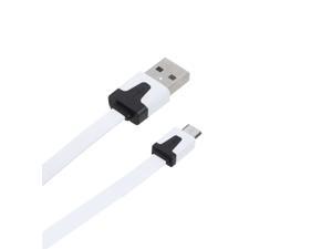 White Micro USB Flat Noodle Cable Connector Compatible Micro USB Mobile Phones White Micro USB Flat Noodle Cable Connector Compatible Micro USB Mobile Phones