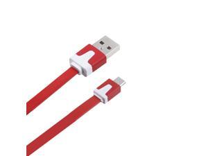 Red Micro USB Flat Noodle Cable Connector Compatible Micro USB Mobile Phones Red Micro USB Flat Noodle Cable Connector Compatible Micro USB Mobile Phones