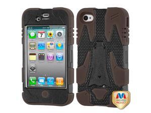 Natural Black/Brown CYBORG Rugged Silicone +Case +Screen For iPhone 4 4S Natural Black/Brown CYBORG Rugged Silicone +Case +Screen For iPhone 4 4S
