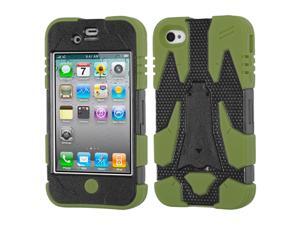 Natural Black/Green CYBORG Rugged Silicone +Case +Screen For iPhone 4 4S Natural Black/Green CYBORG Rugged Silicone +Case +Screen For iPhone 4 4S