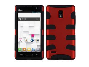 Red/Black Fishbone Hard Shell +Silicone Rugged Cover Case for LG Optimus L9 P769 Red/Black Fishbone Hard Shell +Silicone Rugged Cover Case for LG Optimus L9 P769