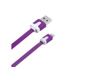 Purple 3 FT Noodle USB 8 Pin Charger Charging Data Sync Cable Cord Purple 3 FT Noodle USB 8 Pin Charger Charging Data Sync Cable Cord