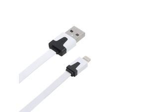 White 3 FT Noodle USB 8 Pin Charger Charging Data Sync Cable Cord White 3 FT Noodle USB 8 Pin Charger Charging Data Sync Cable Cord