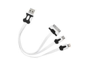 White/Black 30PIN 8PIN Micro 3-in-1 Charging Data Cable 0.5FT for Mobile Devices White/Black 30PIN 8PIN Micro 3-in-1 Charging Data Cable 0.5FT for Mobile Devices