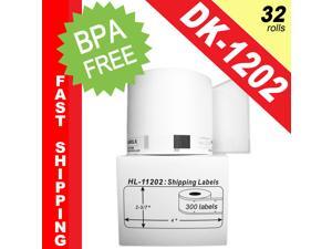 BROTHER-Compatible DK-1202 Shipping Labels (2-3/7" x 4"; 62mm*100mm) -- BPA Free! (32 Rolls; 300 Labels per Roll) BROTHER-Compatible DK-1202 Shipping Labels (2-3/7" x 4"; 62mm*100mm) -- BPA Free! (32 Rolls; 300 Labels per Roll)