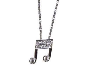 Double 16th Note Silver Necklace Double 16th Note Silver Necklace