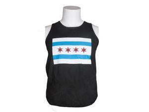 Black Chicago Flag Tank Top Shirt, 50% Polyester/Cotton - Medium - Chicago Flag - Black Black Chicago Flag Tank Top Shirt, 50% Polyester/Cotton - Medium - Chicago Flag - Black