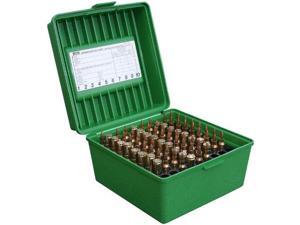 MTM 100 Round Deluxe Handled Flip-Top Rifle Ammo Case .22-250 to 58 Win Mag (Green) - MTM MTM 100 Round Deluxe Handled Flip-Top Rifle Ammo Case .22-250 to 58 Win Mag (Green) - MTM