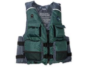 MTI Adventurewear Fisher SE Kayak Fishing PFD Life Jacket (Green/Gray, X-Large/XX-Large) - MTI Adventurewear MTI Adventurewear Fisher SE Kayak Fishing PFD Life Jacket (Green/Gray, X-Large/XX-Large) - MTI Adventurewear