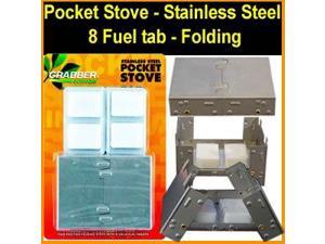 Esbit Style Pocket Survival and Emergency Stove - Stainless Steel - Folding - Esbit Esbit Style Pocket Survival and Emergency Stove - Stainless Steel - Folding - Esbit