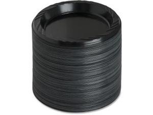 Plastic Plates Round 6" Plate 125/PK Black Plastic Plates Round 6" Plate 125/PK Black