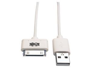 Tripp Lite M110-003-WH White USB Sync/Charge Cable with Apple 30-Pin Dock Connector Tripp Lite M110-003-WH White USB Sync/Charge Cable with Apple 30-Pin Dock Connector
