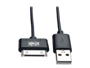 Tripp Lite M110-10N-BK Black USB Sync/Charge Cable with Apple 30-Pin Dock Connector Tripp Lite M110-10N-BK Black USB Sync/Charge Cable with Apple 30-Pin Dock Connector