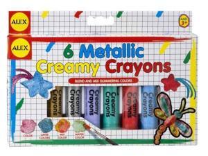Metallic Creamy Crayons with Brush by Alex Toys Metallic Creamy Crayons with Brush by Alex Toys