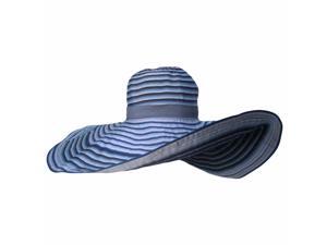 Blue Two-Tone Floppy Hat With 7" Shapeable Brim Blue Two-Tone Floppy Hat With 7" Shapeable Brim