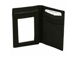 Black Leather Men's Flip Up Multi Slot Wallet Black Leather Men's Flip Up Multi Slot Wallet