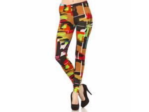 Multicolor Brush Stroke Leggings Multicolor Brush Stroke Leggings
