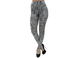Black & White Swirled Leggings Footless Tights Black & White Swirled Leggings Footless Tights