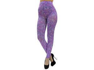Purple Paisley Leggings Footless Tights Purple Paisley Leggings Footless Tights