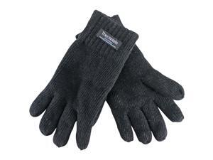 Black Knit Microfiber Thermolate Men's Gloves Black Knit Microfiber Thermolate Men's Gloves