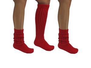 Red All Cotton 3 Pack Extra Heavy Slouch Socks Red All Cotton 3 Pack Extra Heavy Slouch Socks