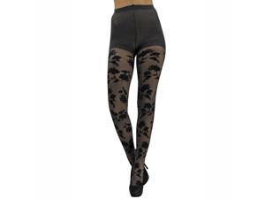 Grey & Black Sheer Floral Tights Grey & Black Sheer Floral Tights