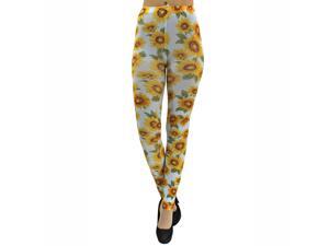 Sunflower Print Footless Tights Sunflower Print Footless Tights