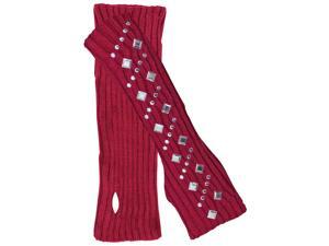 Hot Pink Studded Knit Arm Warmers Hot Pink Studded Knit Arm Warmers