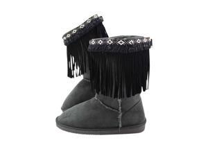 Black Tribal Pattern Trim Boho Fringe Boot Topper Black Tribal Pattern Trim Boho Fringe Boot Topper
