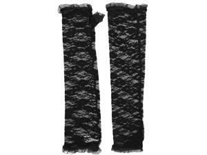Black Full Length Lace Fingerless Arm Warmer Black Full Length Lace Fingerless Arm Warmer