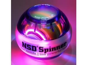 NSD Power Rainbow-Lit Gyroscopic Spinner Wrist & Forearm Exerciser with LED Light - Purple NSD Power Rainbow-Lit Gyroscopic Spinner Wrist & Forearm Exerciser with LED Light - Purple