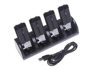 Black 4 Charger Dock Station + 4 Battery for Wii Remote Controller Black 4 Charger Dock Station + 4 Battery for Wii Remote Controller