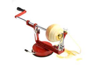 3 in 1 Stainless Steel Fruit Apple Pear Peeler Corer Slicer Suction Base Red 3 in 1 Stainless Steel Fruit Apple Pear Peeler Corer Slicer Suction Base Red
