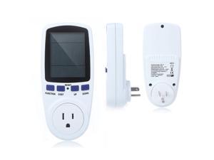 US Plug Power Energy Meter Wattage Voltage Current Frequency Monitor Analyzer with Power Factor LCD Cost Overload Display 120V US Plug Power Energy Meter Wattage Voltage Current Frequency Monitor Analyzer with Power Factor LCD Cost Overload Display 120V