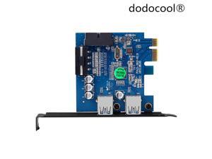 dodocool 2-Port USB 3.0 PCI-E Express Card HUB Controller Adapter Card Internal 20Pin 4Pin IDE VLI Chipset Solid Capacitors dodocool 2-Port USB 3.0 PCI-E Express Card HUB Controller Adapter Card Internal 20Pin 4Pin IDE VLI Chipset Solid Capacitors