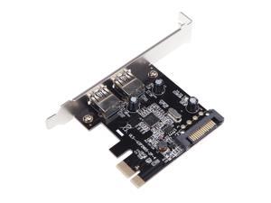 2-Port SuperSpeed USB 3.0 PCI-E PCI Express 15-pin SATA Power Connector Low Profile 2-Port SuperSpeed USB 3.0 PCI-E PCI Express 15-pin SATA Power Connector Low Profile