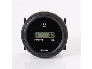 Round LCD Digital Hour Meter Quartz Gauge 4.5-90V DC Round LCD Digital Hour Meter Quartz Gauge 4.5-90V DC