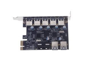 7 Port Superspeed USB 3.0 2 Internal PCI-e PCI Express Host Controller Expansion Card Adapter with 5V 4 Pin Power Connector for Desktops 7 Port Superspeed USB 3.0 2 Internal PCI-e PCI Express Host Controller Expansion Card Adapter with 5V 4 Pin Power Connector for Desktops