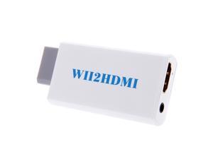 New White Wii to HDMI Wii2HDMI Adapter Converter Full HD 480P Output Upscaling + 3.5mm Audio Port for Wii Console New White Wii to HDMI Wii2HDMI Adapter Converter Full HD 480P Output Upscaling + 3.5mm Audio Port for Wii Console