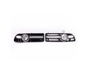 2Pcs LED DRL Daytime Running Light and Fog Light with Grille Set for VW Jetta Bora MK4 1999-2004 2Pcs LED DRL Daytime Running Light and Fog Light with Grille Set for VW Jetta Bora MK4 1999-2004
